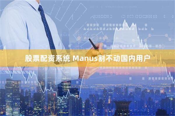 股票配资系统 Manus割不动国内用户