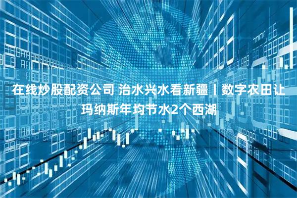 在线炒股配资公司 治水兴水看新疆丨数字农田让玛纳斯年均节水2个西湖
