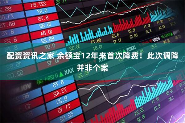 配资资讯之家 余额宝12年来首次降费！此次调降并非个案
